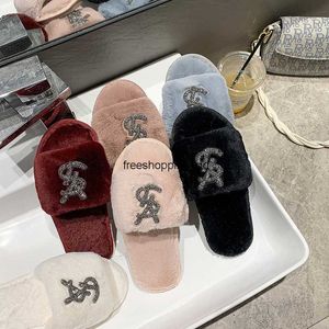 Frauen Casual Loafers Slides Flip-Flops Slipper Pelz Muller Slipper Damen Winter Warme Bequeme Gedruckt Flauschigen Pelzigen