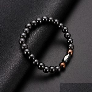 Beaded Black Magnetic Hematite Strand Bracelet Therapy Healthy Beaded Bracelets Women Bangles Cuff Fashion Jewelry Drop Delivery Dhhhn