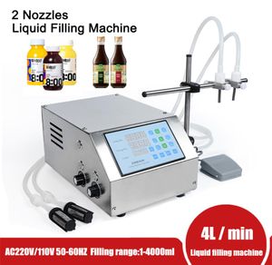 2 Nozullar Sıvı Dolgu mlmin Yarı Otomatik Meyve Suyu Sütü İçecek Sıvı Doldurma Makinesi Su Şişesi Konteyner Küçük Şişe F7148817