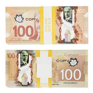 Целые игры Money Prop Copy Canadian Dollar CAD Banknotes Paper Fake Euros Movie Props309N1383761