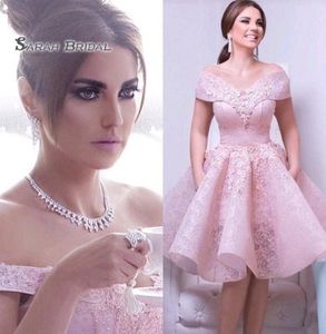 2020 Off Shoulder A Line Homecoming Dress Sleeveless Custom Made Prom Dresses Formal Party Cocktail Wear Lace Knee Length4326132