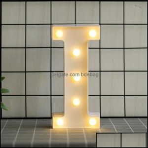 Party Decoration 26 English Letter Lamp Love Heart Shaped Arabic Numerals Led Christmas Household Party Coloured Lights 5 3Hb J2 Dro Dhkfx
