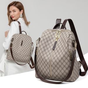 Kadın Çift Kullanımlı Hırsızlık Anti Backpack Popüler Kolay Giymek Giymek 2022 Yeni Basılı Sırt Çantası Seyahat Çantası Çanta Çantası Omuz Messenger Çantası