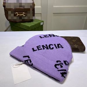 Stilista Lettera Cappello di lana Punta chiusa Uomo e donna Tinta unita Semplice Cappelli lavorati a maglia Berretto invernale caldo stile giapponese