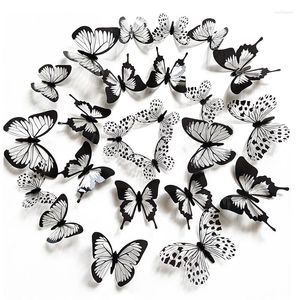 Naklejki ścienne 24 szt./Zestaw 3D Butterfly naklejka do domu Wallstickers