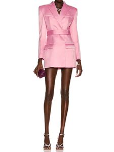 Kadın Suits Blazers High Street Est Tasarımcı Ceket İnce Takım Kelyalı Blazer Elbise 221117