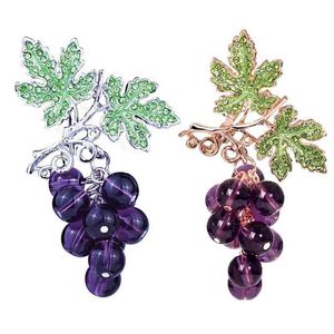 Pins Brooches Pins Brooches S Elegant Women Faux Grape Fruit Brooch Pin Cardigan Scarf Clip Jewelry Drop Delivery Dh84O
