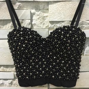 Damen-Tanks, hochwertige handgefertigte Perlen, Juwel, Diamant-Perlen, Damen-Bustier-BH, abgeschnittenes Sling-Top, Weste, modisch, W1170