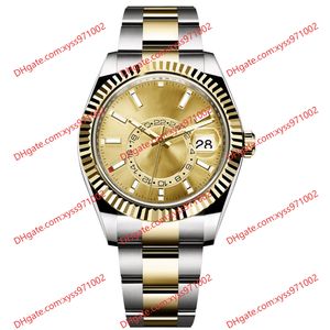 Highquality men's watch 2813 sports automaton 326933 watch 42mm gold dial stainless steel strap sapphire glass 326935 business watches wristwatch wristwatches