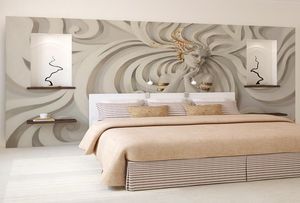 Escultura de alivio personalizado Hermosa mujer PO Papel de pared 3d Mural Wallpaper Diseño de arte de arte de la habitación de la habitación del dormitorio Decoración del hogar