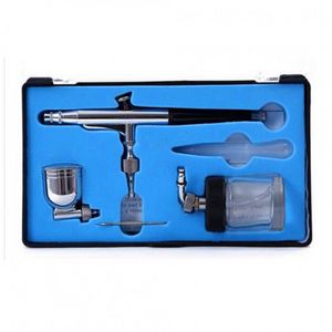 Tillbehörsdelar Modell 134 Airbrush Set Double-Action Trigger Air-Paint Control med 7cc 22cc kopp 0,3 mm spets sida