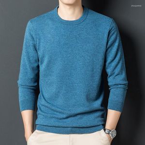 Men's Sweaters 2022 Men's Wool Autumn & Winter Cashmere Jumper Male Solid Color O-Neck Knitwear Long Sleeve Sweater Pullovers