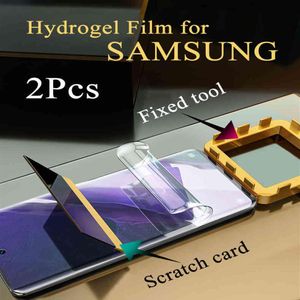 Mjuk hydrogelfilm f r Samsung S20 S21 Ultra Fe S9 S8 S10E S10 G S7 Edge HD Screen Protector Galaxy Note Plus U320G