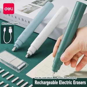 Erasers Deli Electric Eraser Recarregable Sketch Desenho Destaque Rubber for Kids School Carta