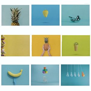 Table Mats Fruit Kitchen Placemat Pineapple Banana Strawberry Green Leaves Dining Mat Cotton Linen Pad Bowl Cup