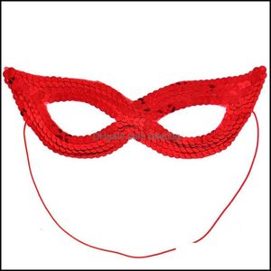 Party Masks Sequins Mask Halloween Masks Perform Masquerade Party Supplies Night Club Queen And Prince Adts Children Can Use It 1 5X Dhpzc