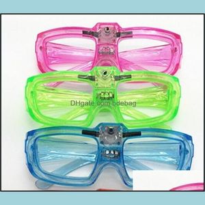 Other Event Party Supplies Party Prop Flashlight Glasses Led Cold Light Fashion Eyewear Mti Color Marry Christmas Decoration Bar 1 Dh1Ps