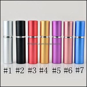 Parfymflaska per flaska 5 ml aluminium Anodiserad kompakt aftershave Atomiser Atomizer Fragrance Glass Scentbottle Mixed Color EEA840 DHBVD