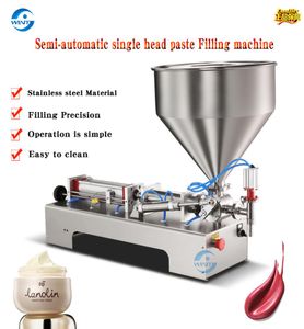 SUS304 single head pneumatic piston pasteliquid filling machine shampoocosmeticjuice G1WYD Semiautomatic liquid fillersoy s6235225