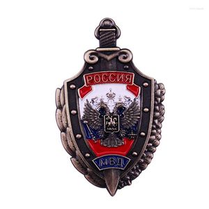 Broschen Russland Abzeichen des Innenministeriums Föderation Adler MVD Pin Militärpreis Schmuck