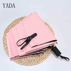 Yada Triple Windproof Sunny Rainy Solid Color Women Folding Rainy Umbrella Anti Waterproof Umbrella Gift YD023 J220722