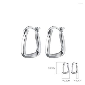 Hoop￶rh￤ngen 925 Solid Sterling Silver Geometric Ladder-formad Twist Charm Earring Ins Style Ear Fine Jewelry