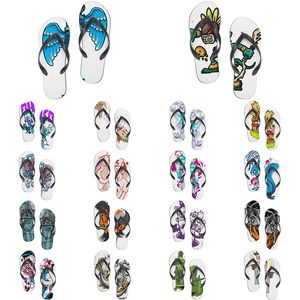 Gai Gai Gai Custom Shoes Slippers Flip Flop DIYパターンをカスタマイズするデザインホワイトブラックパープルファッション快適なスライド