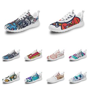 Scarpe cartone animato animale femminile sportive anime design personalizzato parola fai da te blu bianco blu rosso colorato allenatore da uomo all'aperto wo s s d bcb s