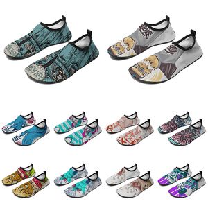 men women custom water shoes cartoon animal design diy word black white blue red color mens trainer 269