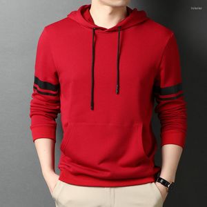 Herren Hoodies Frühling Langarm Casual Baumwolle Kapuzenpullover Lose Jugend D55132 P77