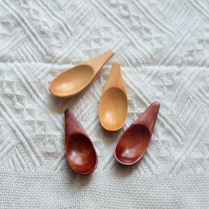 Creative Wooden Tea Spoon Mini Milk Powder Loose Tea Leaf Salt Sugar Pepper Seasoning Scoops Kitchen Accessory