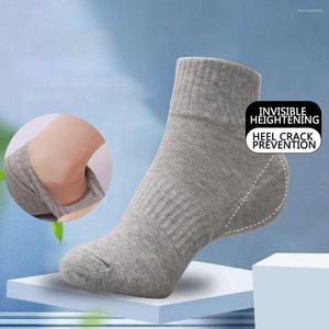 Herrensocken Damen Herren Silikongel Unsichtbare Erhöhung Einlegesohle Socke Inneres Fersenpolster Fußmassage Unisex Strapazierfähige Anti-Rutsch-Einlegesohlen 2-3,5 cm