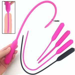 Beauty Items Silicone Vibrating Penis 10 Speed Urethral Vibrator Male Masturbator Sounds Dilators Products Adult For Men Erotic Toys