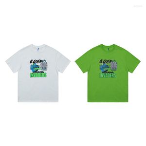 Camisetas masculinas ADER T-shirt Men Women Korea Fashion Earth Alien Print