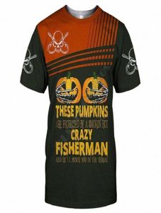 Men039s Tshirts Fishing Pumpkins Halloween 3D Stampato magliette harajuku Streetwear Summer Tops Women for Men Funny Tshirts sho6615118