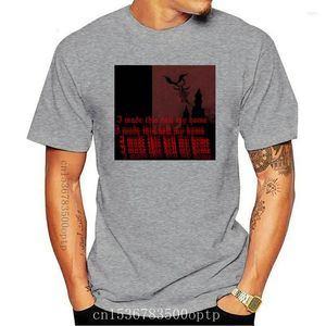 Magliette da uomo I Made This Hell My Home T-shirt gotica unisex tagliente moda grunge estetica maglietta nera pastello gotico abbigliamento stile vintage a