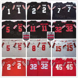 NCAA College Football 100th Ohio State Buckeyes 7 Dwayne Haskins Jr Jerseys 15 Ezekiel Elliott 97 Joey Bosa 27 Eddie George 45 Archie Griffin Chris Olave Smith-Njigba