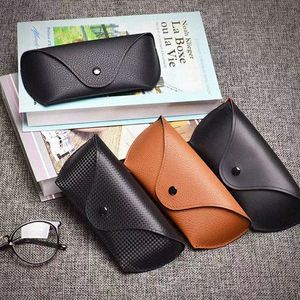 Sunglasses Cases PU Leather Glasses Cover Men Women Eyeglasses Case Reading Box With Metal Buckle Eyewear 221119