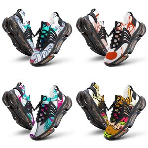 Homens Mulheres DIY Sapatos de designer personalizados Low Top Skateboard t￪nis de skate Triple Black Letterization UV Sports Sports Sneakers Xuebi 1008-00169