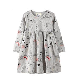 Abiti da ragazza Metri da salto Ragazze da principessa con ricami floreali Moda per bambini Abito in cotone Autunno Inverno Gatto Vestiti per bambini 221118