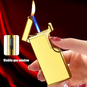 Creative Double Fire Jet Lighter Windproect Torch Cigarett Lighter Metal Fire Conversion Lighter Lady Smoking Accessories Gift