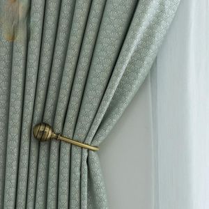 Cortina de cortina coreana Jacquard cortinas leves Blackout nórdico de luxo para o quarto da sala de personalização acabada