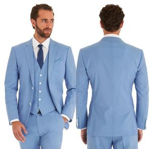 New Sky Blue Mens Wedding Suits Groom Tuxedos Man Groomman Blazer Custom Made Men Suits Suits groomsman коид