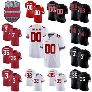 NCAA 100th Football College Ohio State Buckeyes 30 Cody Simon Jersey 35 Eichenberg 2 Chris Olave 5 Garrett Wilson 22 Steele Chambers 3 Teradja Mitchell Men barn kvinnor