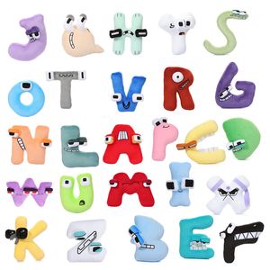 Småbarnsfest gynnar alfabetet Lore Plyschleksaker Animedocka Kawaii 26 engelska bokstäver Fyllda leksaker Barn Upplysning Plyschdockor Presenter