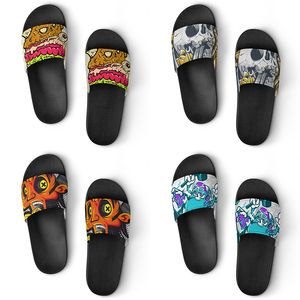 Мужчины женщины DIY Custom Designer Shoes с низким верхом Canvas Skateboard Triple Black Customization UV Print