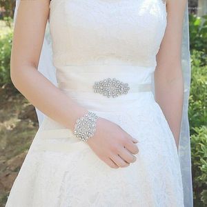 Cinture JLZXSY Cintura da sposa in cristallo da donna con strass in vita sottile con nastro per abito da ballo da damigella d'onore