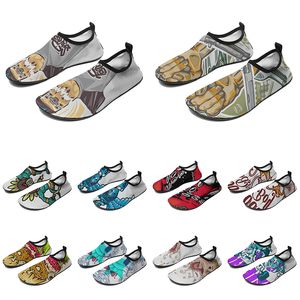 men women custom water shoes cartoon animal design diy word black white blue red color mens trainer 205