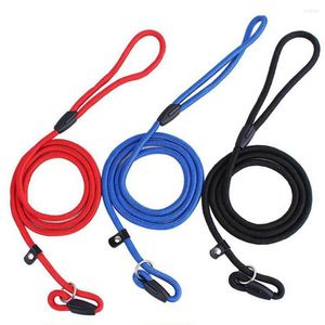 Colarinho de cachorro pet slip leads cães cachorros coleira cor corda de nylon durável para treinar pequenos médios 130cm