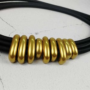 مصمم مرن بيع حزام نسائي لأحزمة الذهب المعدني حلقة الخصر الحزام المنسوج